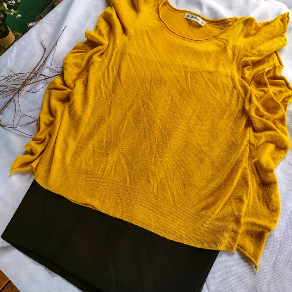 Ann Taylor skirt and zara kint blouse